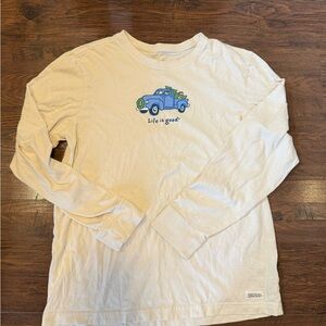 Life is Good Men’s Cream Long Sleeve Shirt